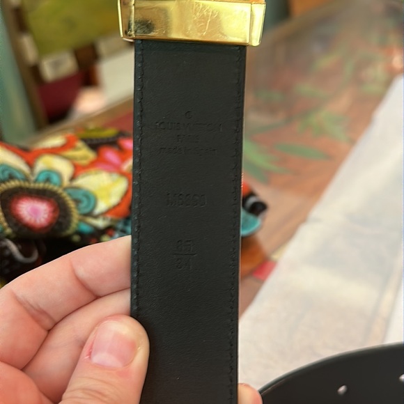 NWOT Louis Vuitton Gold Buckle Belt with Logo - Picture 7 of 10